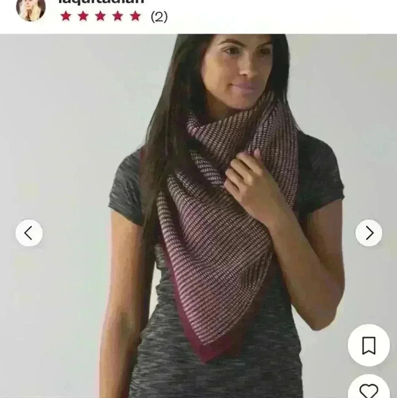 lululemon athletica Sweaters - Lululemon On the Go Poncho Burgundy/white Merino Wool One Size